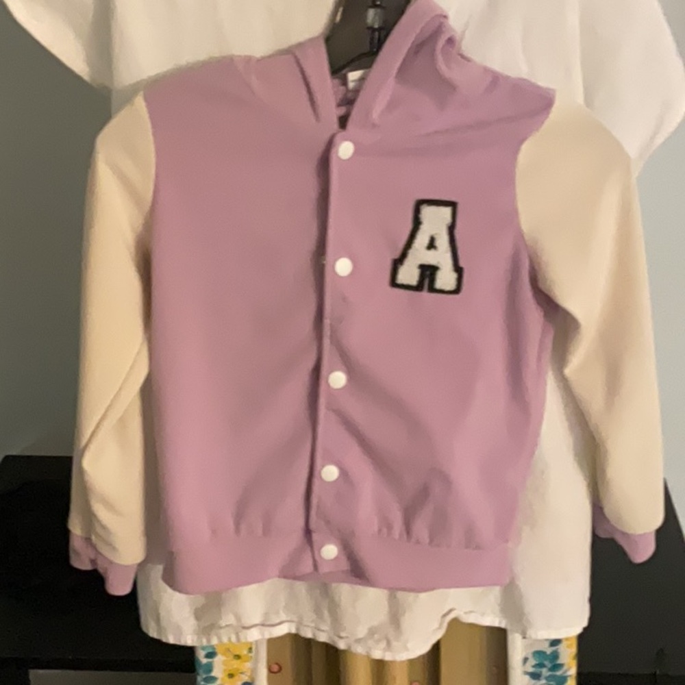 About A Girl Purple and Cream Kids Jacket